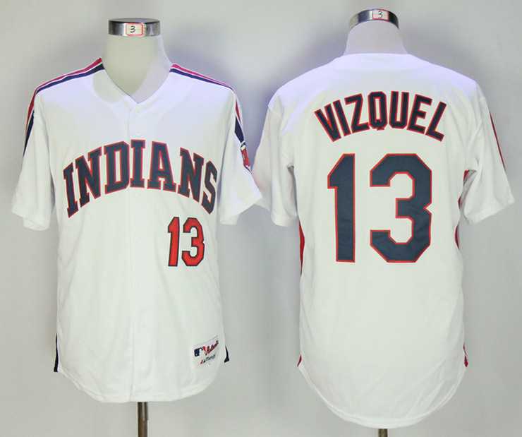 Cleveland Indians #13 Omar Vizquel White Turn Back The Clock Jersey,We sell and wholesale Cleveland Indians #13 Omar Vizquel White Turn Back The Clock Jersey on line form chian!